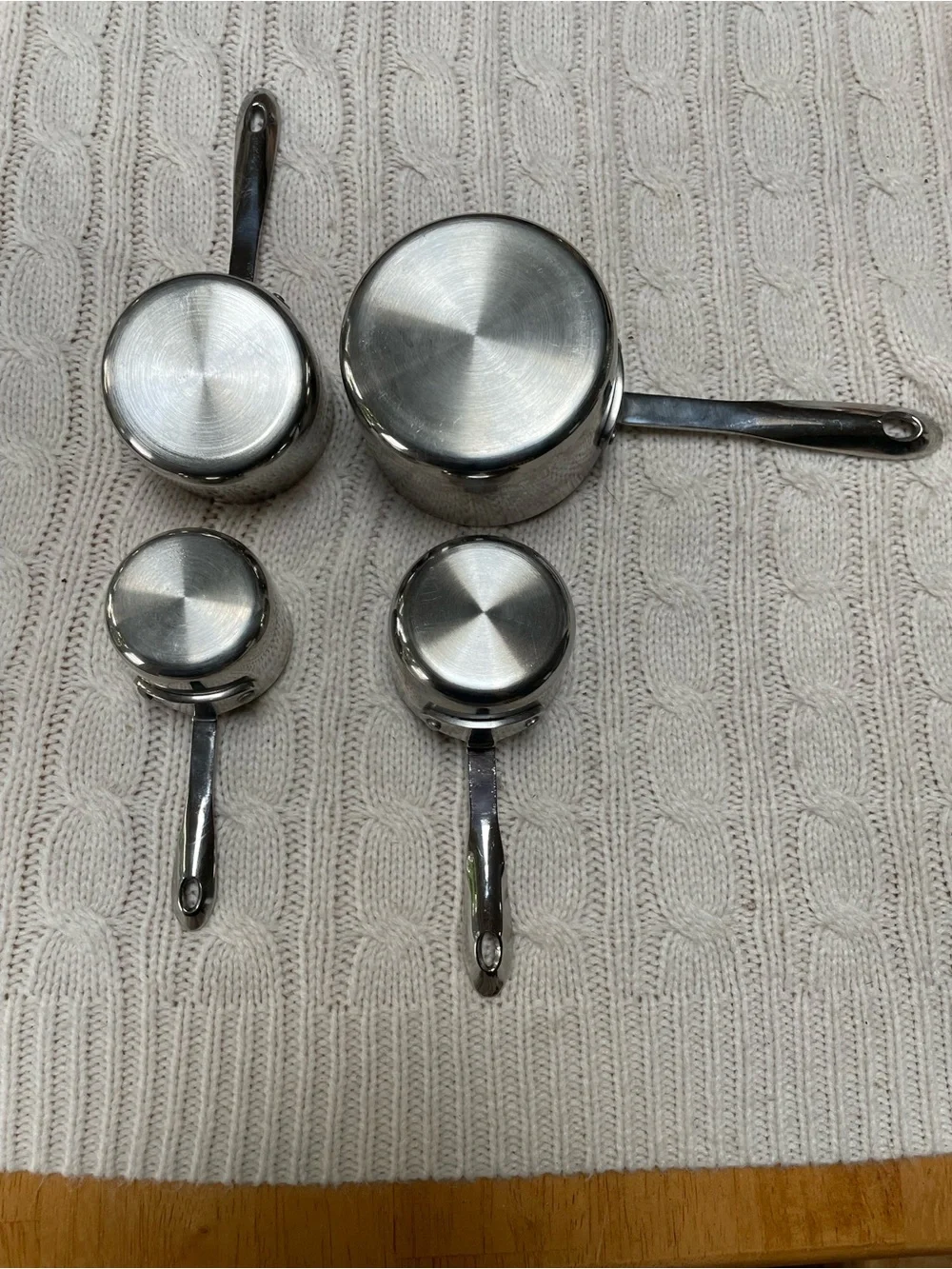 All Clad Stainless Steel Measuring Cups  Standard Set 4 Pcs Very good condition
